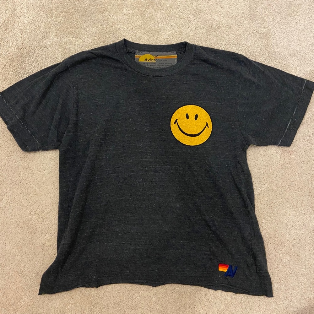 Aviator Nation Smiley Face Tee